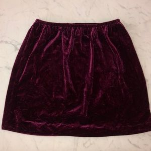Urban outfitters velvet skirt